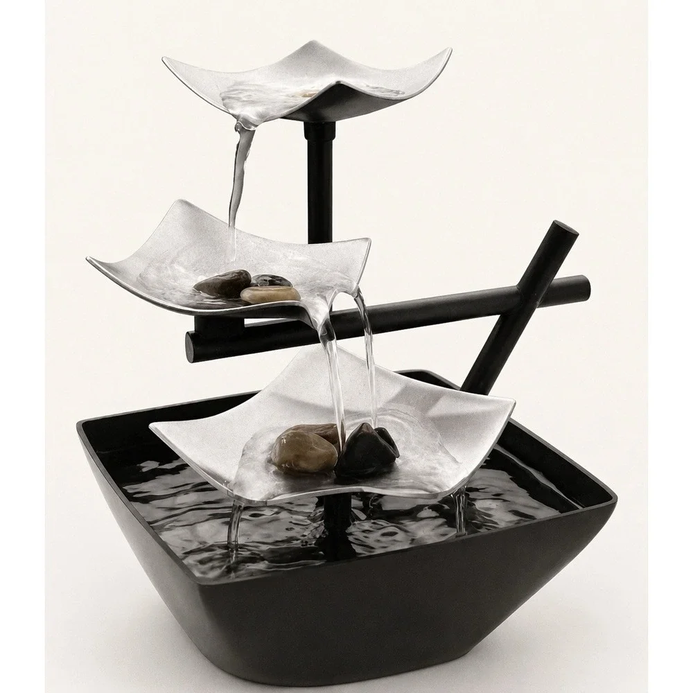 HoMedics EnviraScape Silver Springs Illuminated Relaxation Fountain WFL-SLVSC Ne